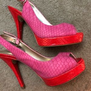 Guess pink heels